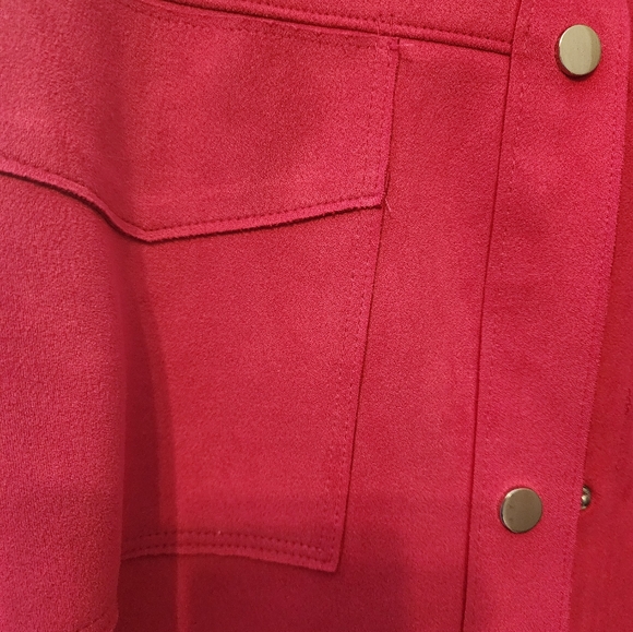 Zara faux suede button up jacket - Picture 2 of 3